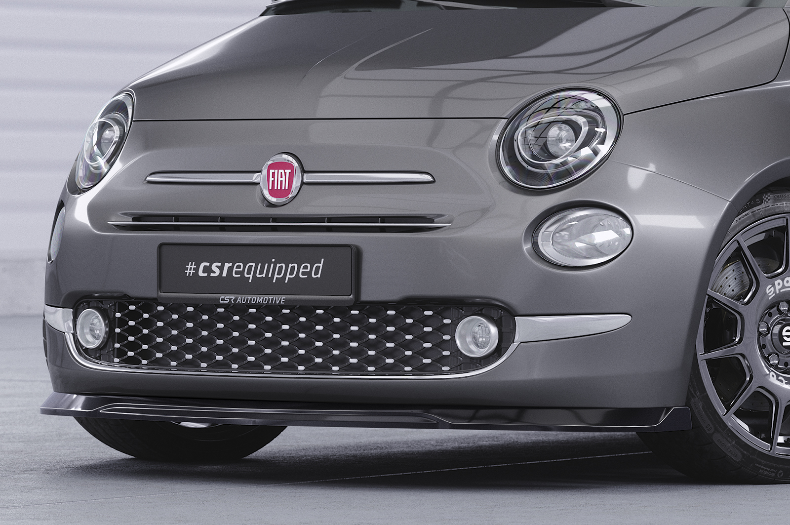 Voorspoiler Fiat 500 CSR Glans Zwart