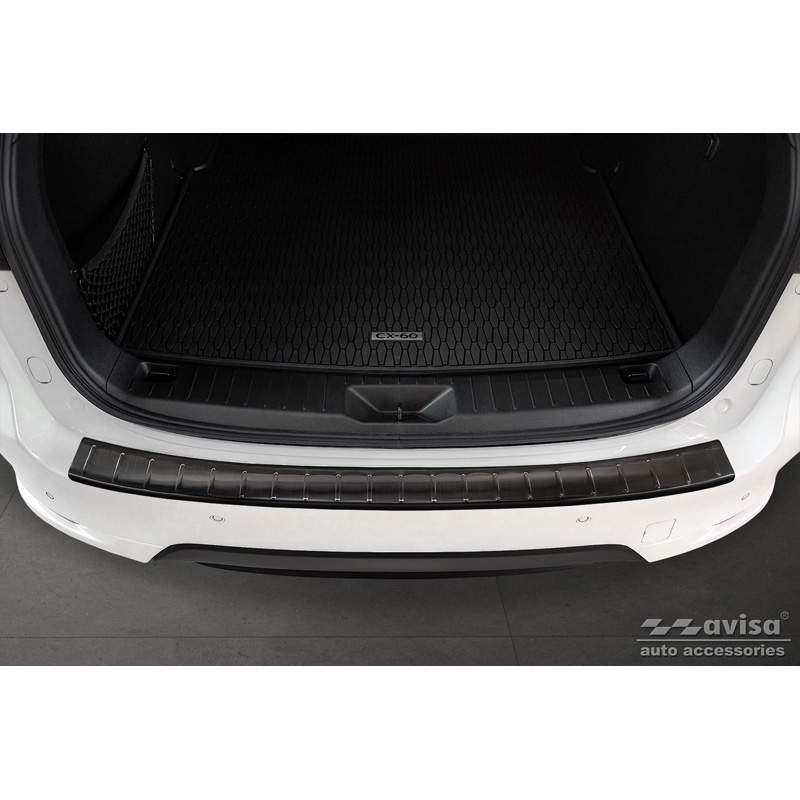 Zwart RVS Achterbumperprotector  Mazda CX-60 (KH) 2022- 'Ribs'