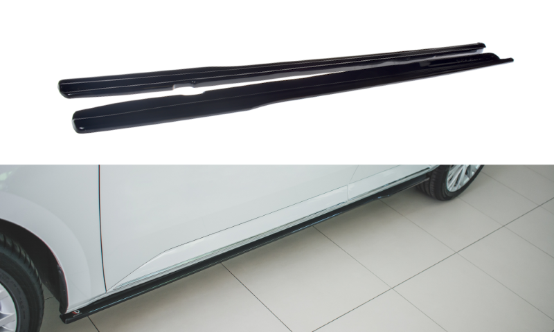 Zijskirts Skoda Superb 3 FL Maxton Design glans zwart