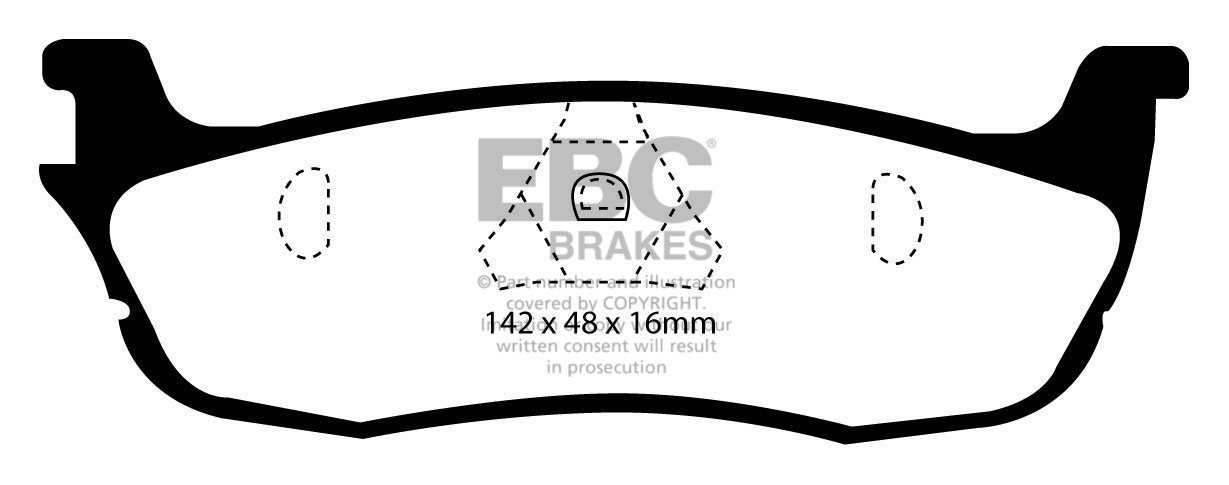 EBC Brakes FORD F-150 Lightning 5.4 97-99 Remblokken achterzijde