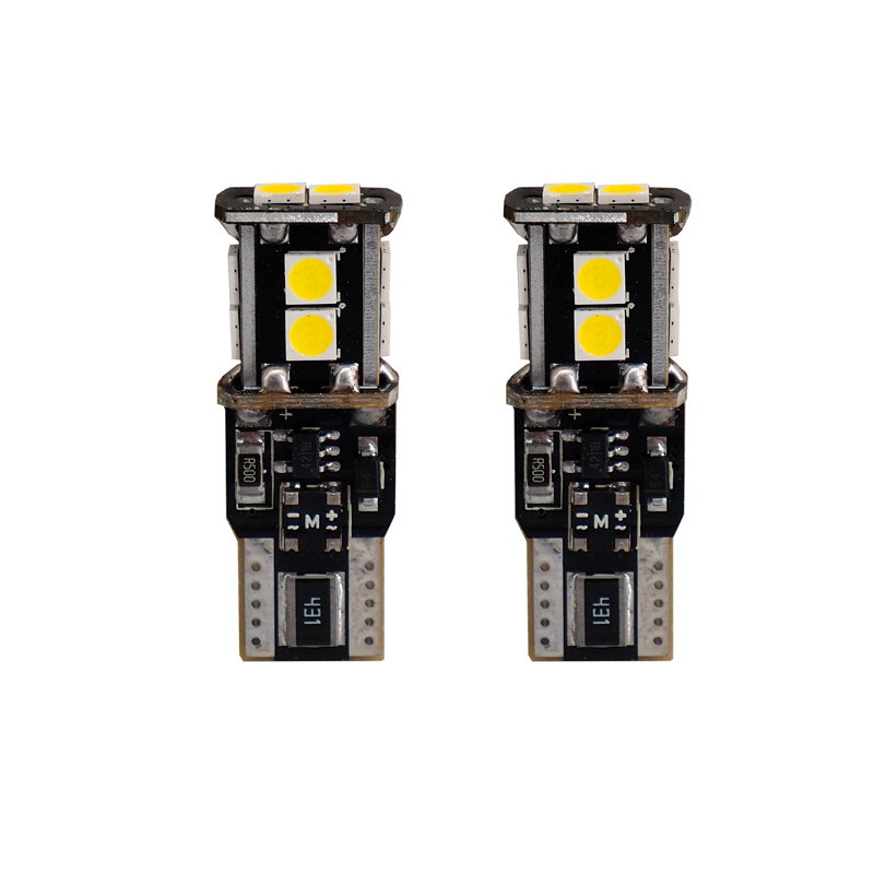 Simoni Racing T10 10-LED Lampen 'Canbus No-Polarity' - High Brightness Superwhite - Set à 2 stuks