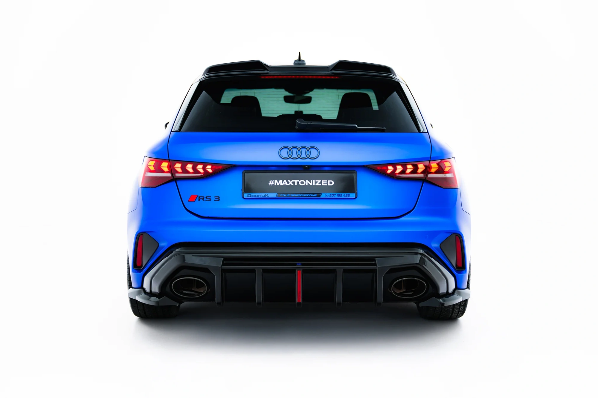 Zij-Diffuser Audi RS3 Sportback 8Y Facelift Maxton Glans Zwart V.1