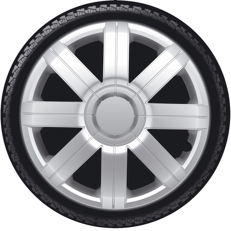 4-Delige Wieldoppenset Sportive 13-inch zilver