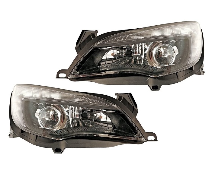 Headlight Astra J 09->> clear/black