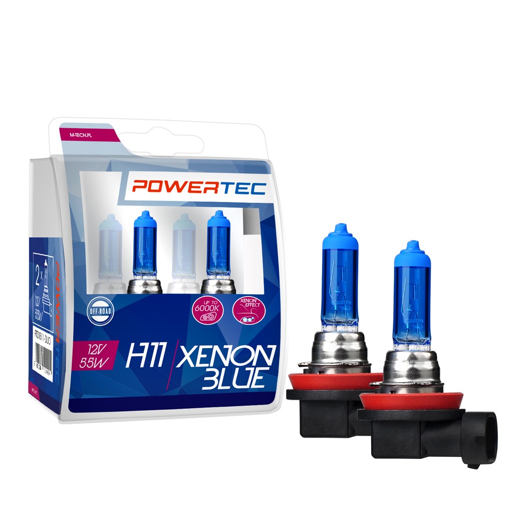 Mtech Powertec Xenon Blue H11 lampen 12V DUO