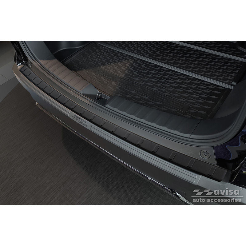 Matzwart RVS Achterbumperprotector  Toyota Corolla Cross 2022- 'Ribs'