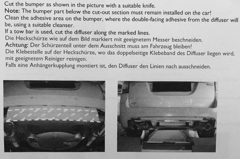 Diffuser Saab 9-3 Aero Maxton Design glans zwart