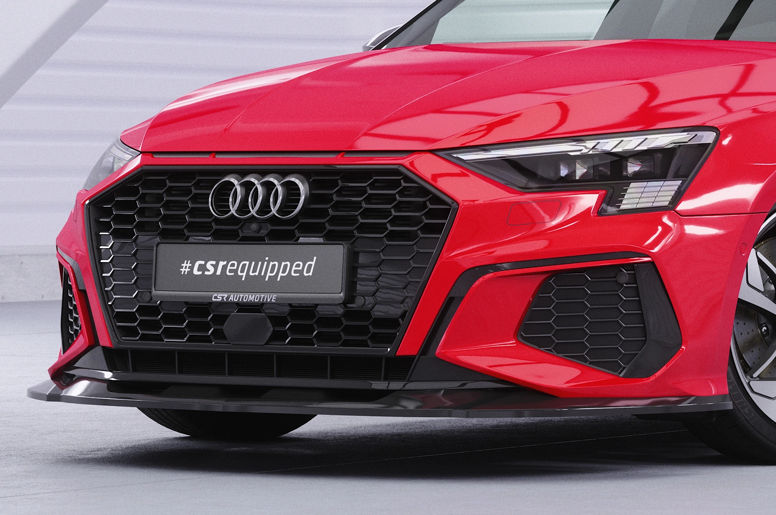 Voorspoiler Audi A3 8Y S-Line / S3 8Y glans zwart