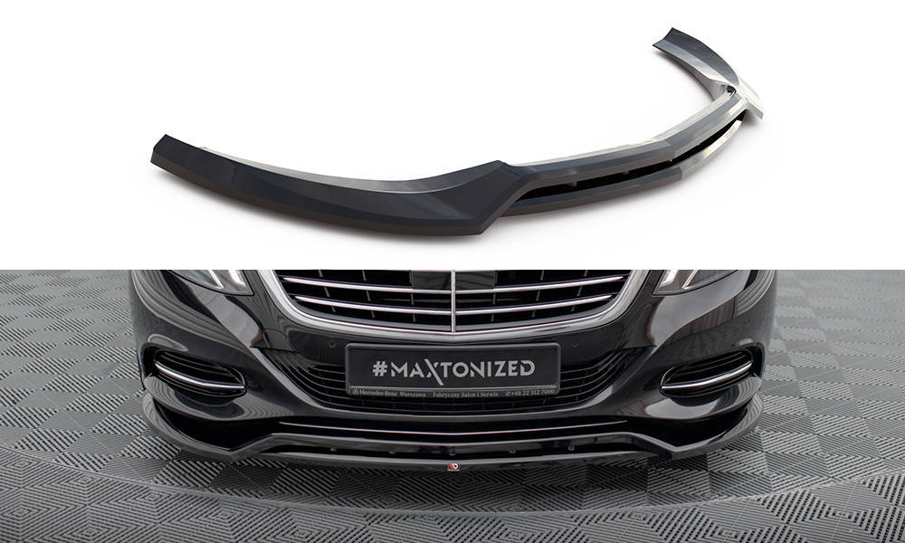 Voorspoiler Mercedes S klasse W222 Maxton Glans Zwart