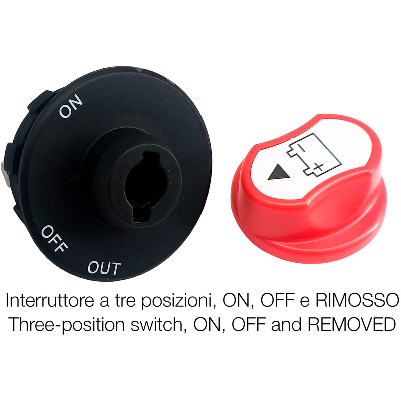 Simoni Racing Hoofdstroomschakelaar - Rood - 12-32V/100Amp