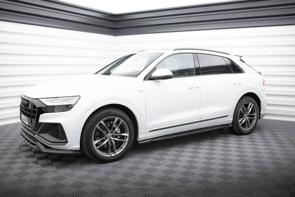 Zijskirts Audi Q8 S-Line / SQ8 Maxton Glans Zwart