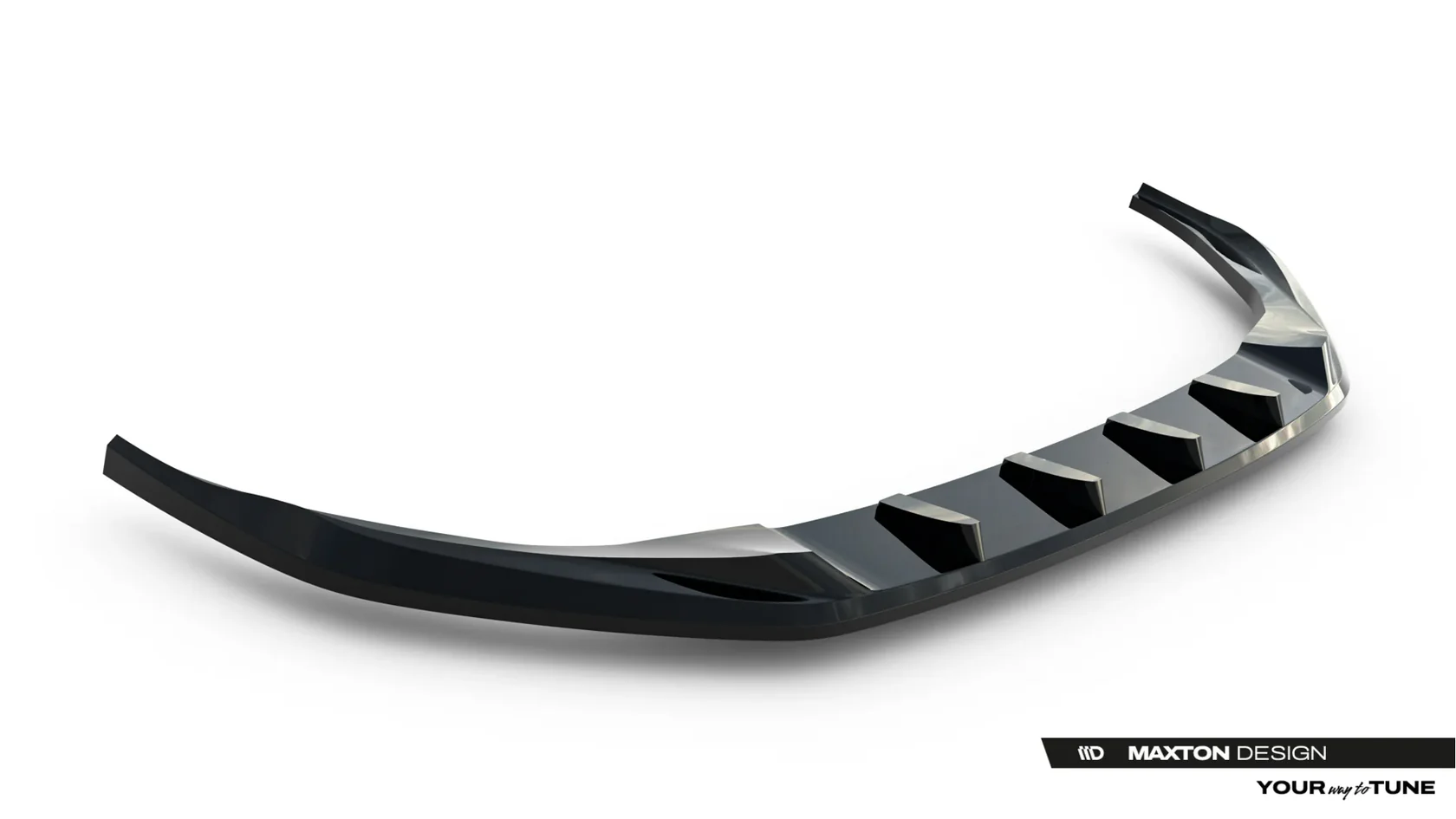 Voorspoiler V.2 Audi A3 Sedan 8Y Facelift Maxton Glanzend zwart