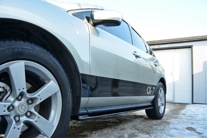 Zijskirts Mazda CX-7 Maxton Design glans zwart