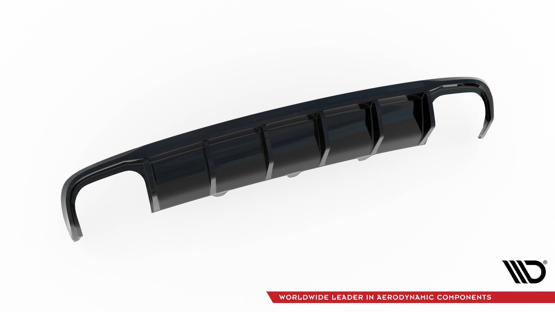 Achter Diffuser Audi A4 B8 Facelift Maxton Glans zwart (dubbele uitlaat aan beide kanten)