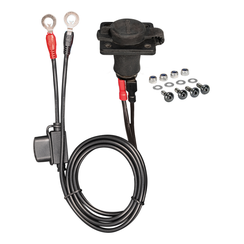 Optimate 12V-aansluiting – Weerbestendige AUTO-aansluiting met SAE-aansluitkabel