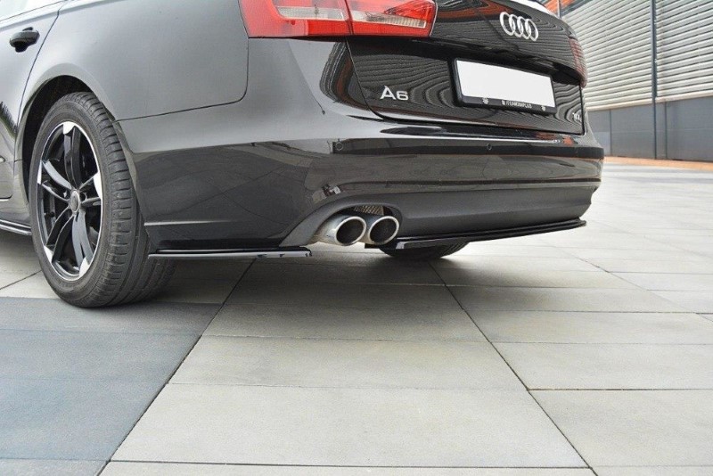 Achterzij Spoilers Audi A6 C7 Glanzend Zwart
