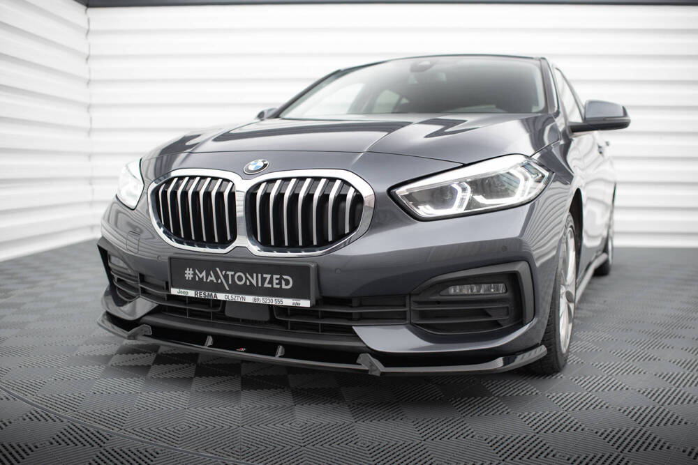 Voorspoiler V.1 BMW 1 Serie F40 Maxton Glans Zwart