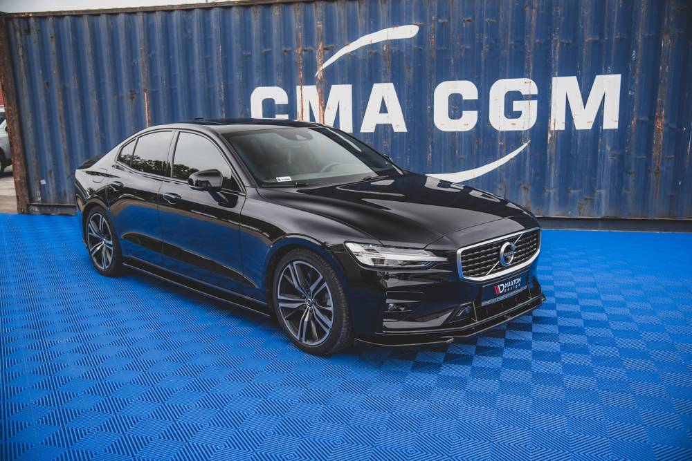 Voorspoiler V.2 Volvo S60/V60 R-Design Mk3 Glans zwart