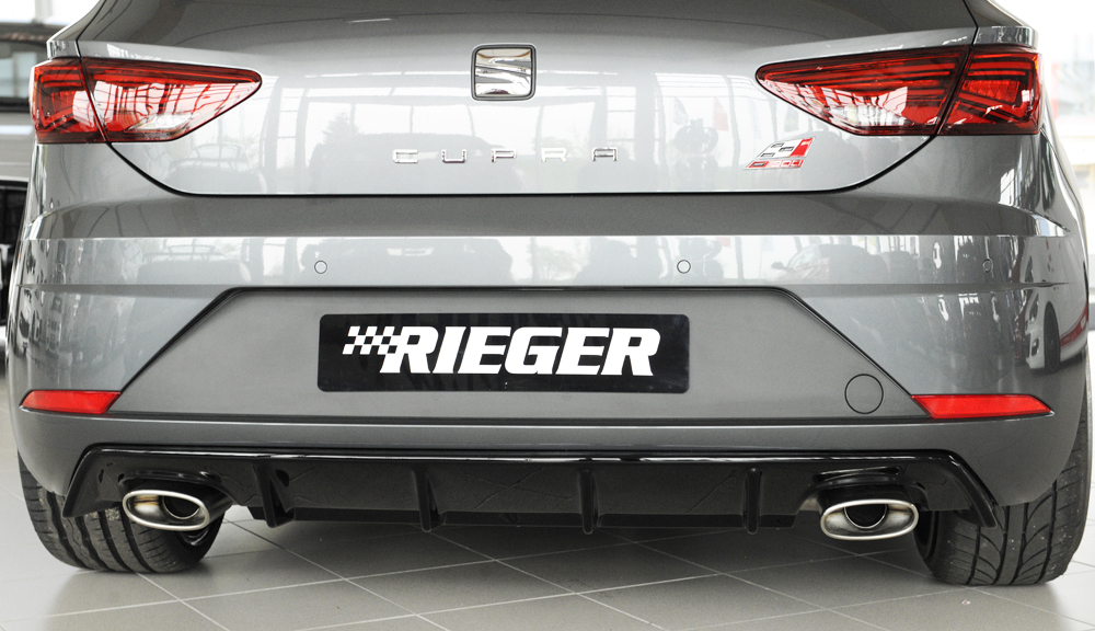 Achterbumper Diffusor Rieger Seat Leon Cupra 5F 17-.. Gloss Black