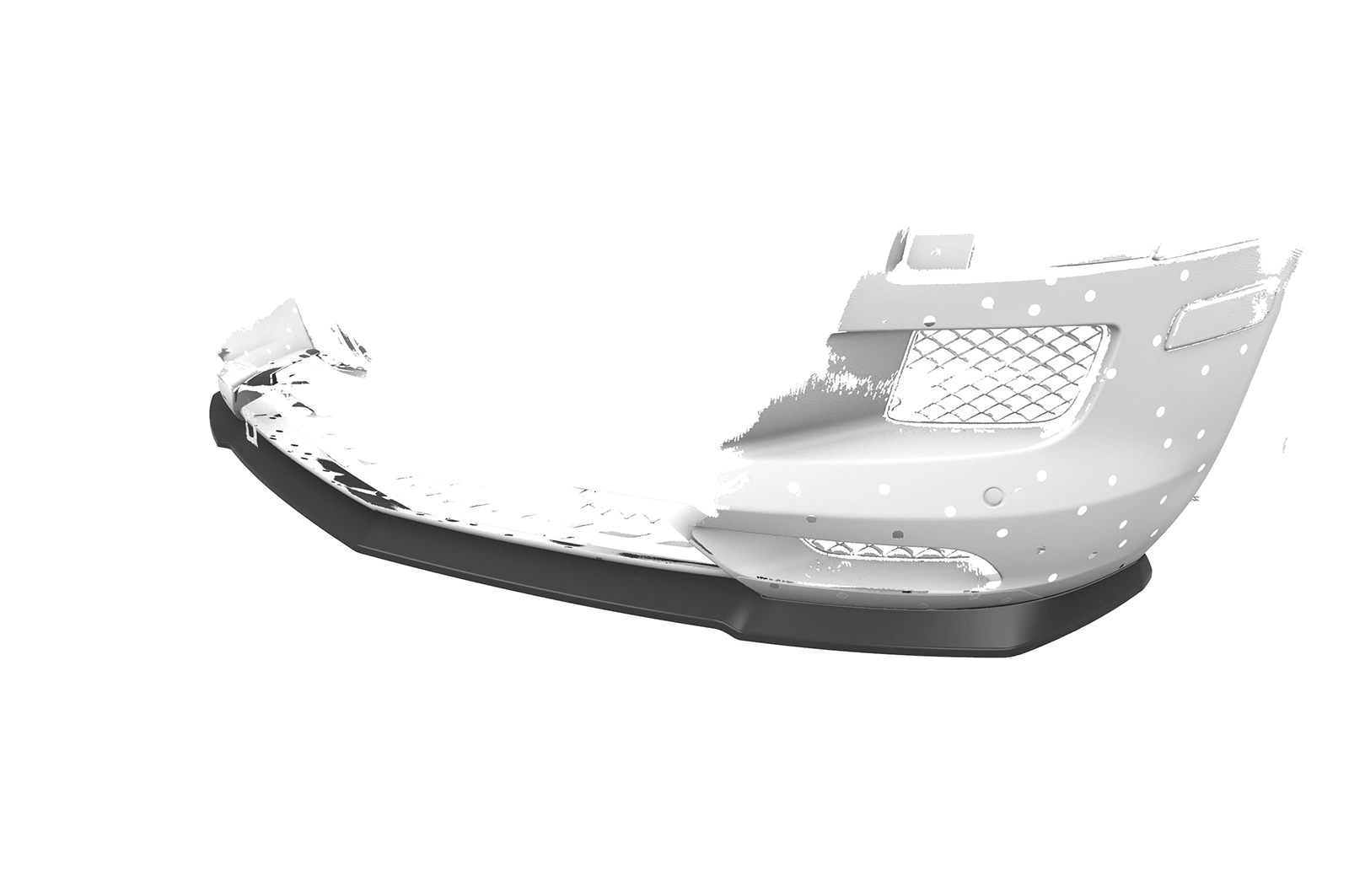 Voorspoiler Mercedes-Benz SLS AMG (197) glans zwart – 2009–06/2014