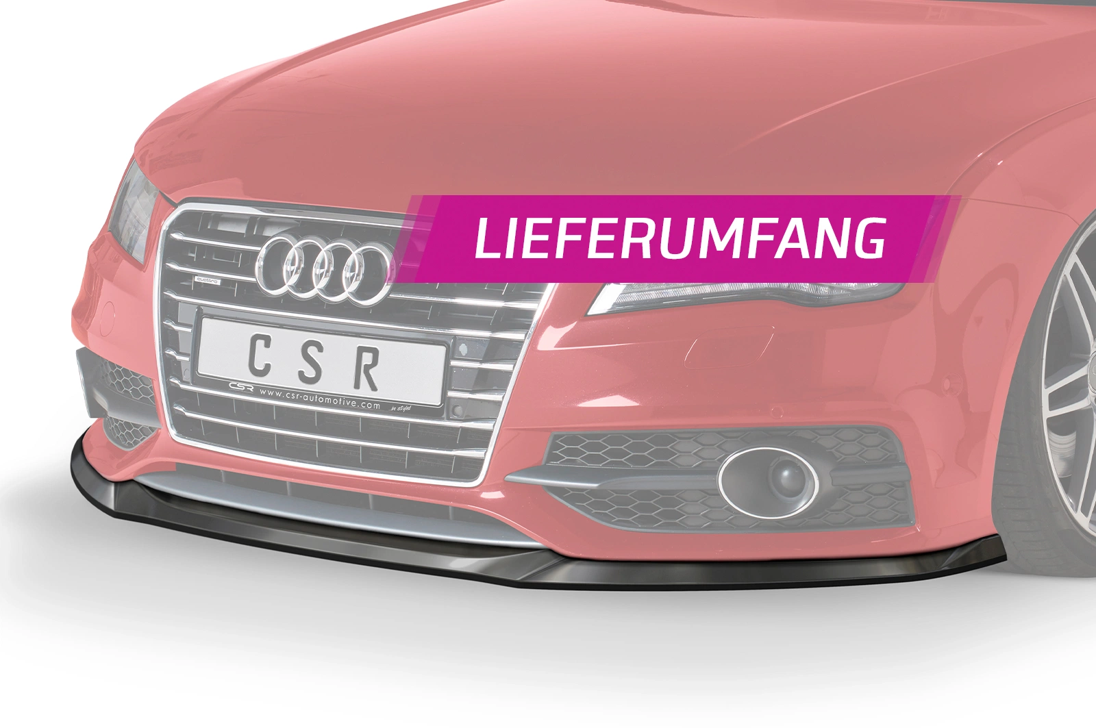 Voorspoiler Audi A7 S-Line / S7 C7 (Typ 4G) 2010-2014 (A7) / 2012-2014 (S7) Glans Zwart – CSR