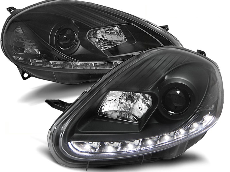 Faros Fiat Grande Punto Dayline negro