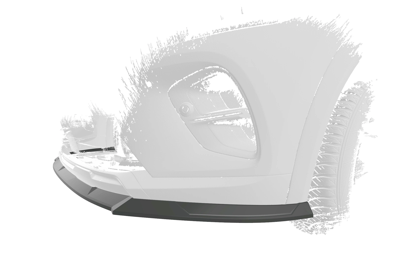 Voorspoiler Renault Captur 2 glans zwart