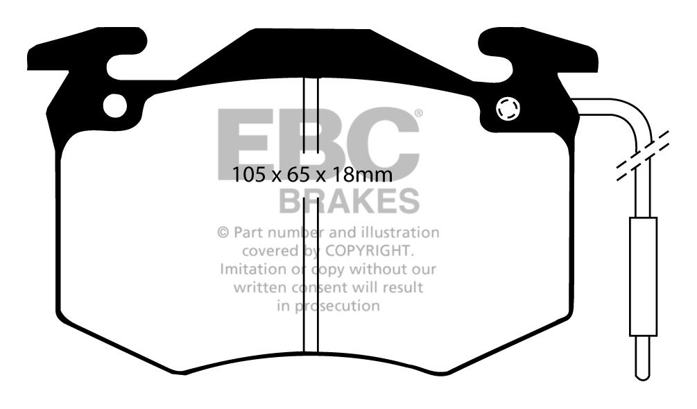 EBC Brakes PEUGEOT 505 1.8 79-80 Remblokken voorzijde greenstuff