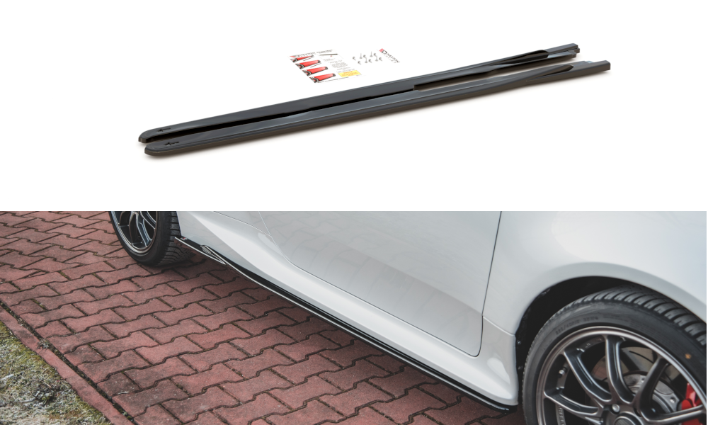 Zijskirts V.1 Toyota GR Yaris MK4 Maxton Glans Zwart