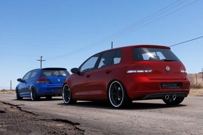 Diffuser VW Golf 5 R32 Look Voor VW Golf 6 Glans Zwart