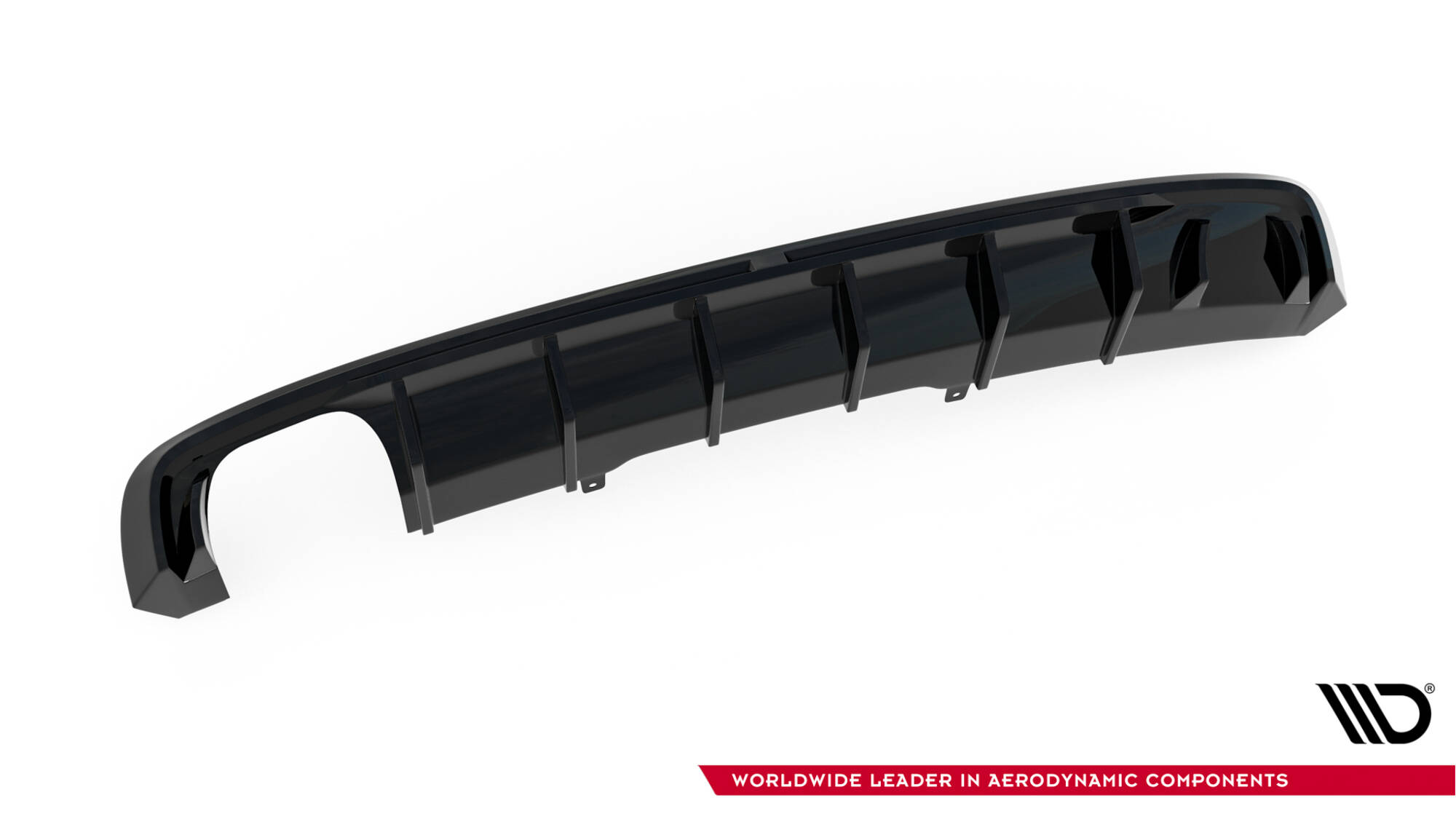 Achter Diffuser Audi A4 S-line B9 Maxton Glanzend zwart