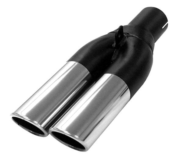 eindstyling TWIN 2x58mm 2 inch (50,8mm) Simons RVS