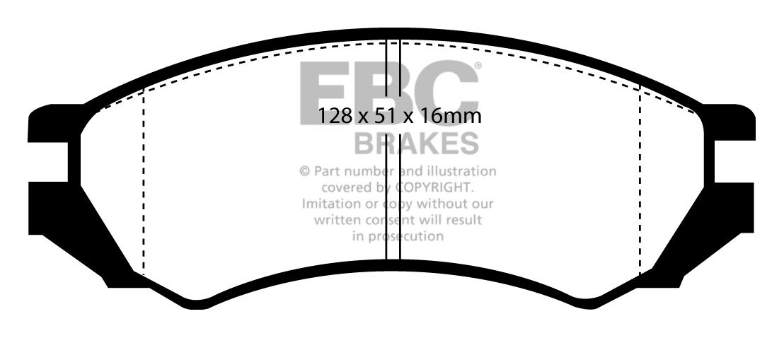 EBC Brakes NISSAN Primera 1.6 (P10) 90-93 Remblokken voorzijde g