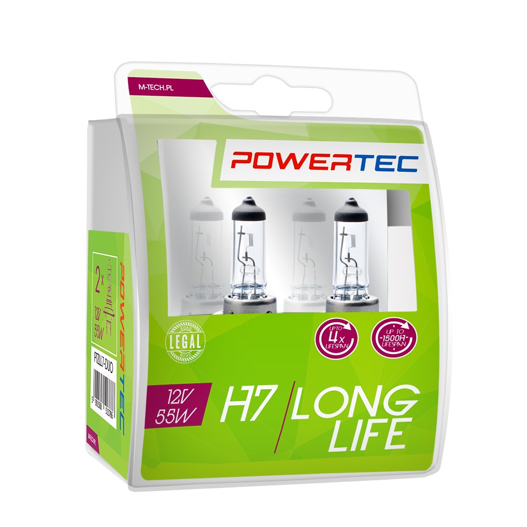 Mtech Powertec SuperWhite H7 bulbs 12V DUO
