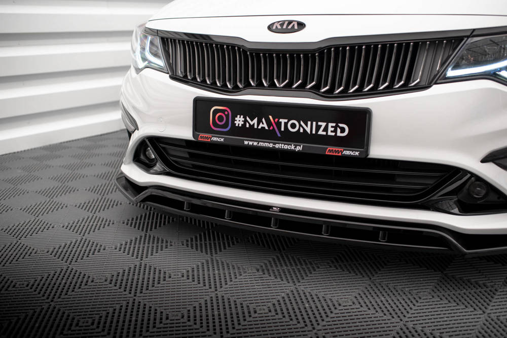 Voorspoiler V.1 Kia Optima Facelift 2018 - 2020 Maxton Glans Zwart