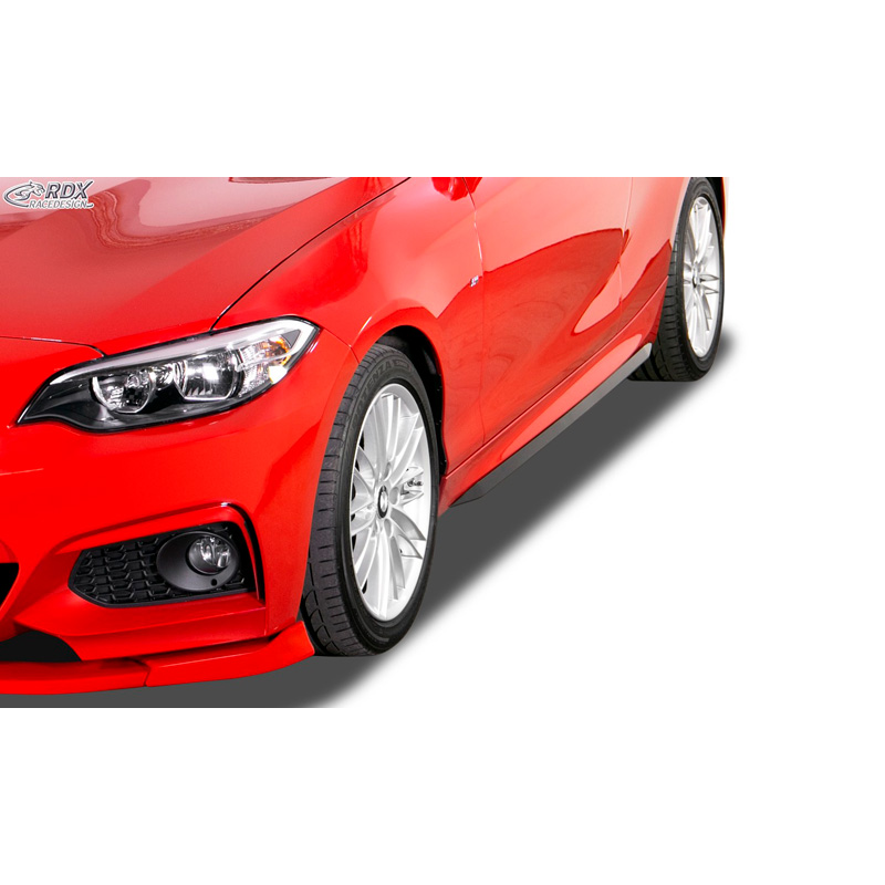 Sideskirts 'Slim'  BMW 2-Serie F22/F23 Coupe/Cabrio 2013- incl. M-Sport (ABS zwart glanzend)