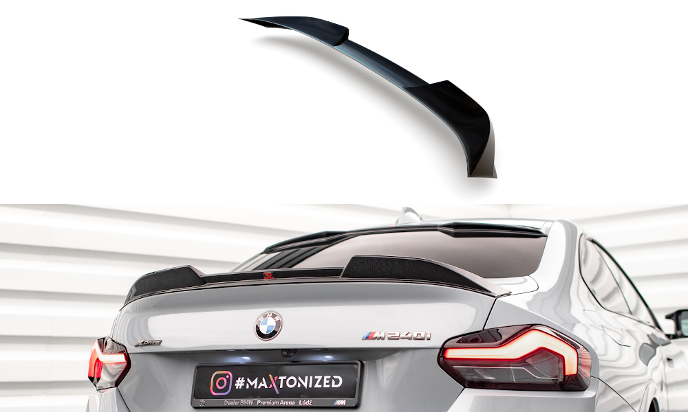 Spoiler BMW 2 Serie G42 Coupe Maxton Glans Zwart