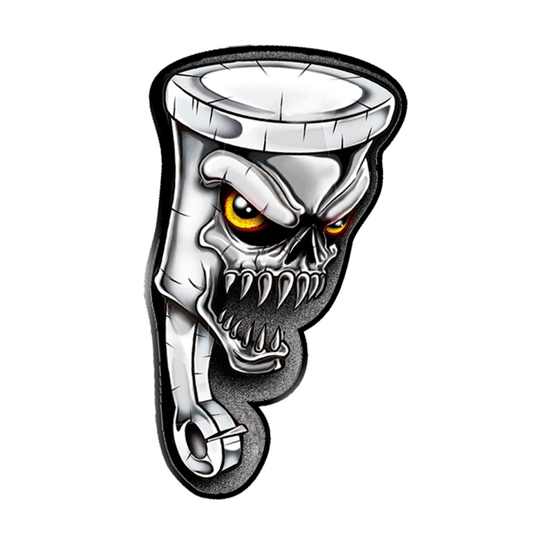 AutoTattoo Sticker Angry Valves 3D Chrome - 4,1 x 7,5 cm