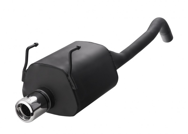 Einddemper Fiat Panda 2003-2012 RVS eindstuk 95x65mm rond