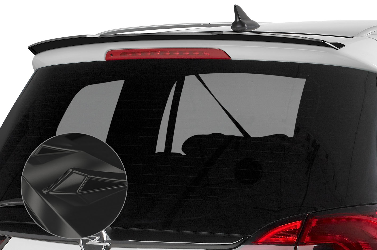 Achterspoiler Opel Zafira C Tourer glans zwart 2011– van CSR Automotive