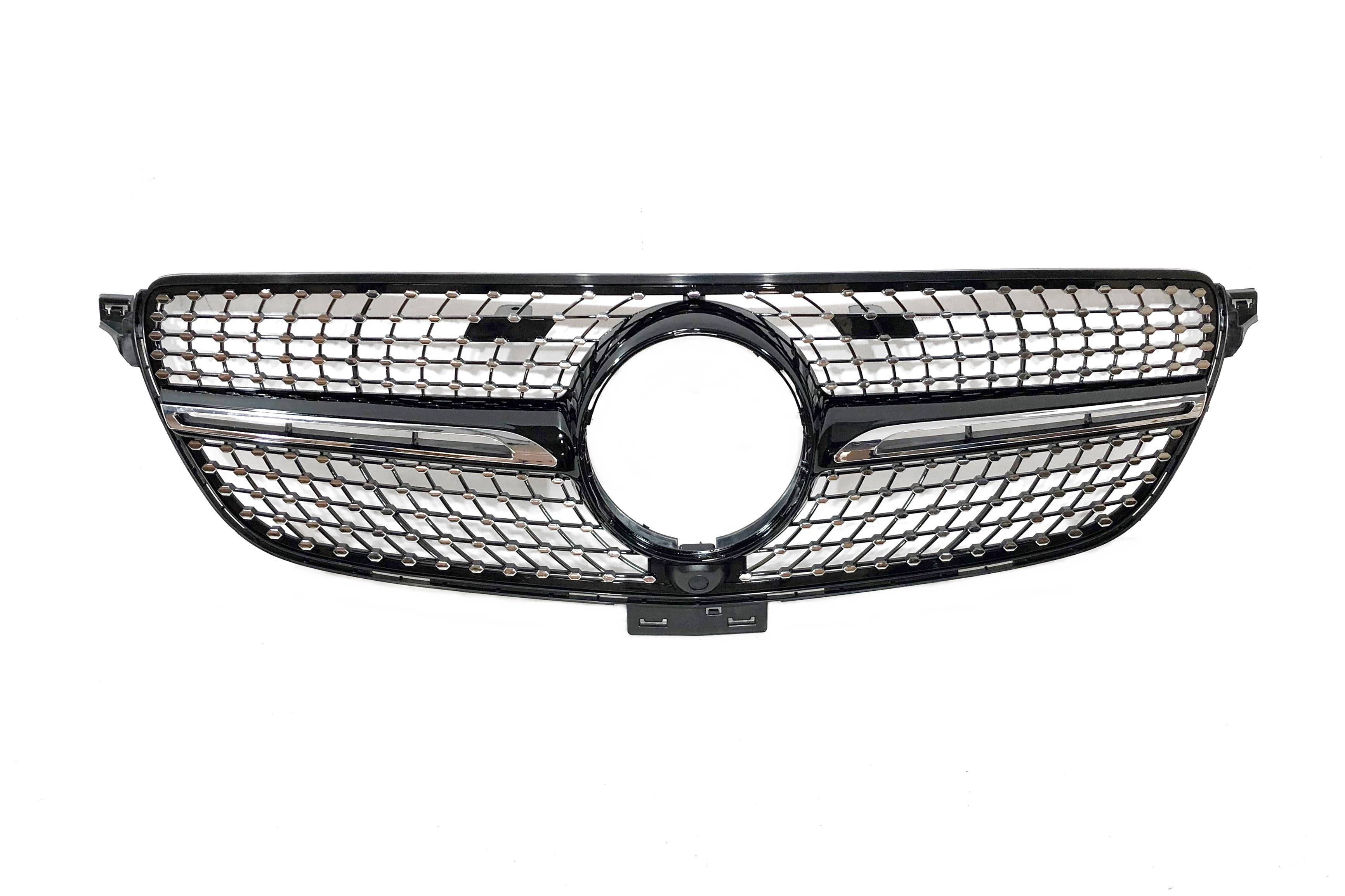 Grill Mercedes GLE Coupe C292 (15-18) GLE W166 SUV (15-18) Diamond Chroom Zwart