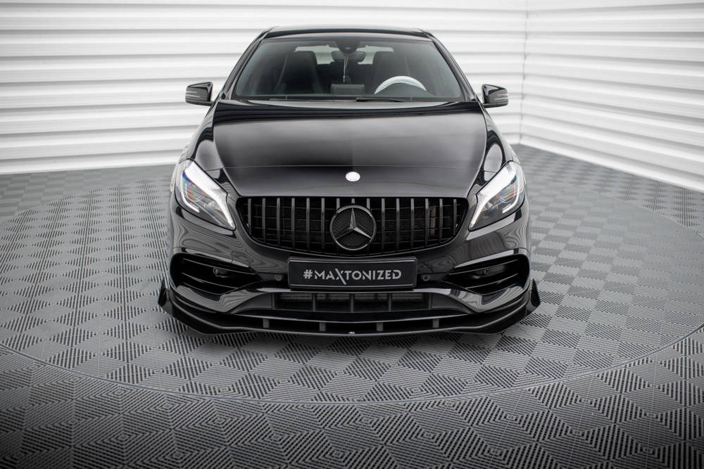 Voorspoiler met Canards Street Pro Mercedes A Klasse AMG Line W176 FL Maxton