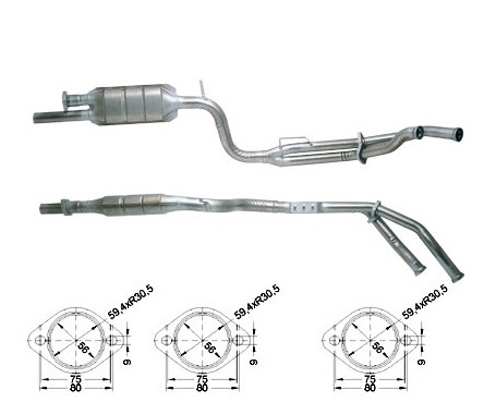 Mercedes E200 1998 cc 100 Kw / 136 cv W124 / T124 Magnaflow CAT