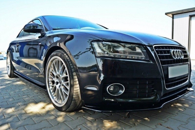 Zijskirts Difusers Audi S5 / A5 / A5 S-Line 8T / 8T FL Glanzend Zwart