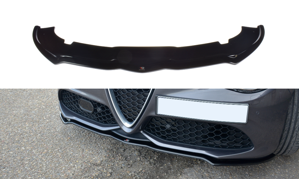 Voorspoiler V.1 Alfa Romeo Giulia Veloce Maxton Glans Zwart