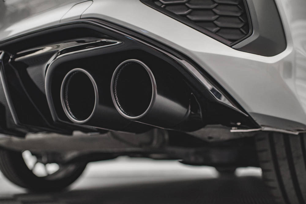 Diffuser Audi A3 8Y S-Line Glanzend zwart met Chrome Sierstukken