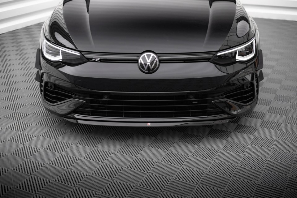 Voorspoiler V.7 Volkswagen Golf 8 R Maxton Glans Zwart