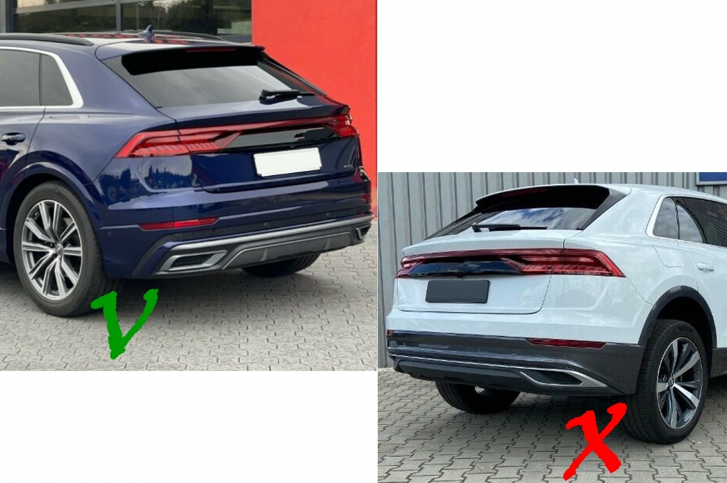 Audi SQ8 Diffuser S-Line zwarte sierstukken