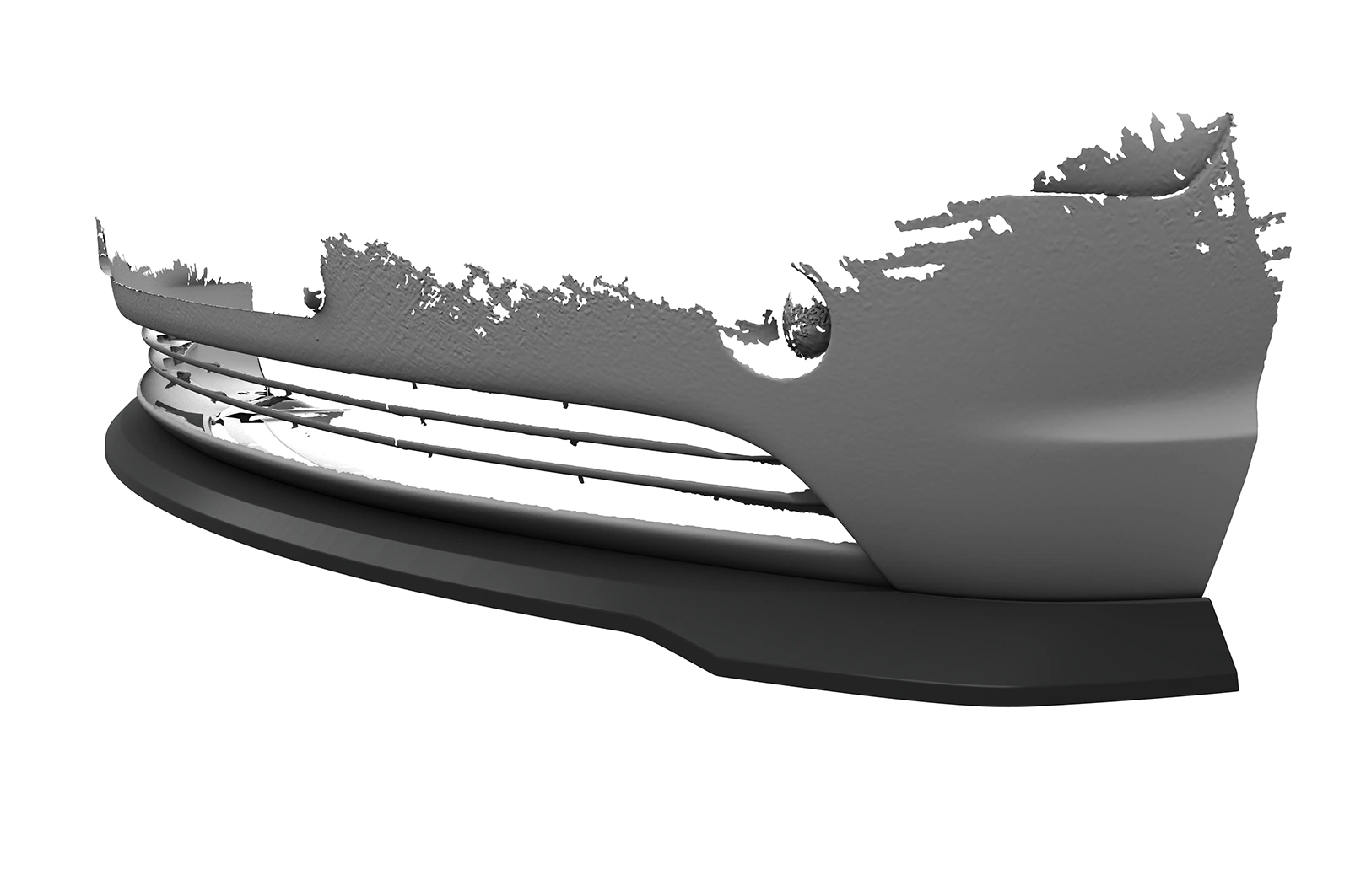 Voorspoiler BMW 3er E46 Limo / Touring glans zwart
