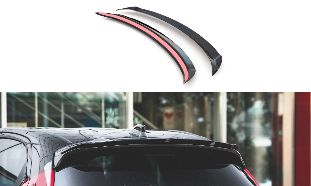 Spoiler V.1 Toyota Yaris MK4 Maxton Glans Zwart